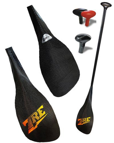 Black Recreational Carbon Fiber Canoe Paddle