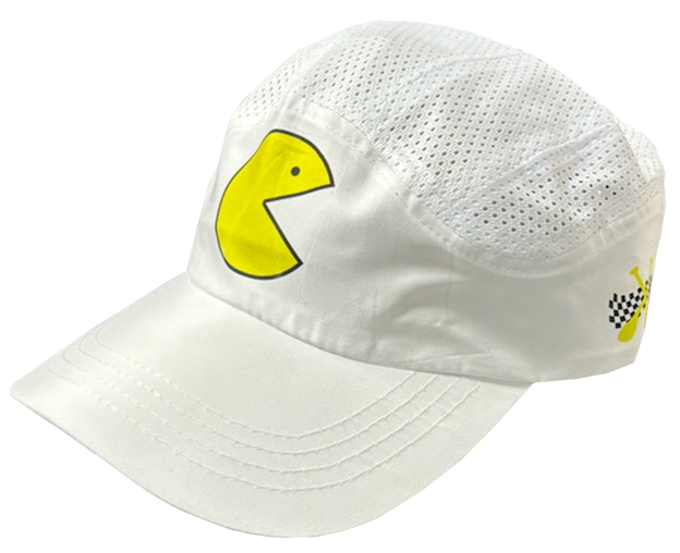 White PacMan Hat with Logo – Zaveral Racing Equipment