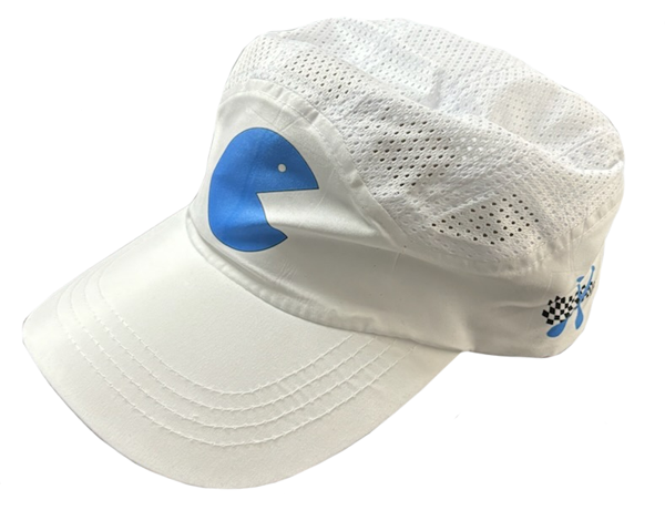 White PacMan Hat with Logo