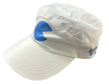 White PacMan Hat with Logo